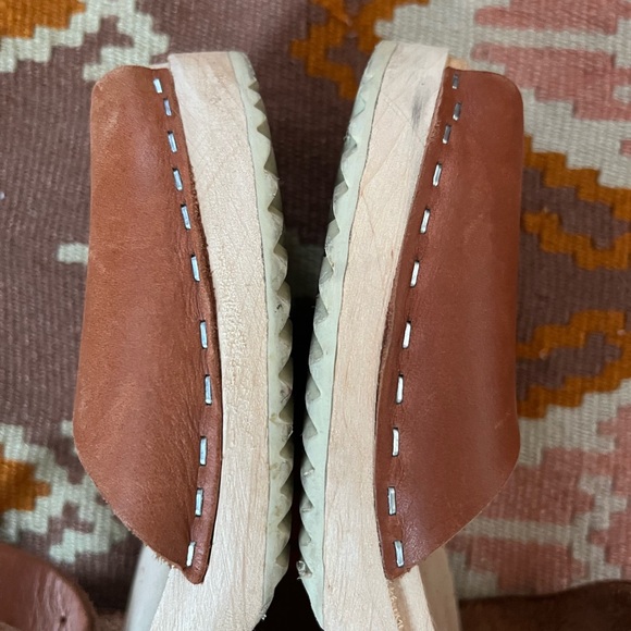 Lotta’s Stockholm Swedish Leather Open Toe Sandal Strappy Clogs Tan Brown 38 7.5 - Picture 8 of 11